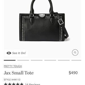 Jax Black Tote with Silver Studs